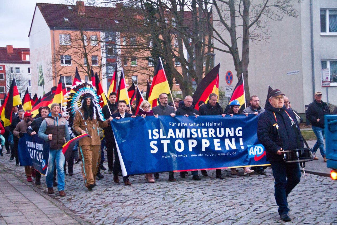 AfD-Demo in Rostock-Reutershagen