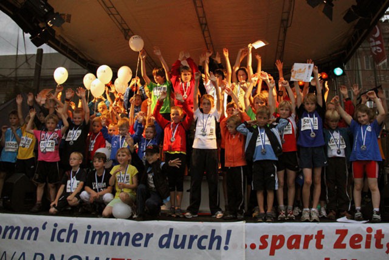 Siegerehrung nach dem Kids Halbmarathon