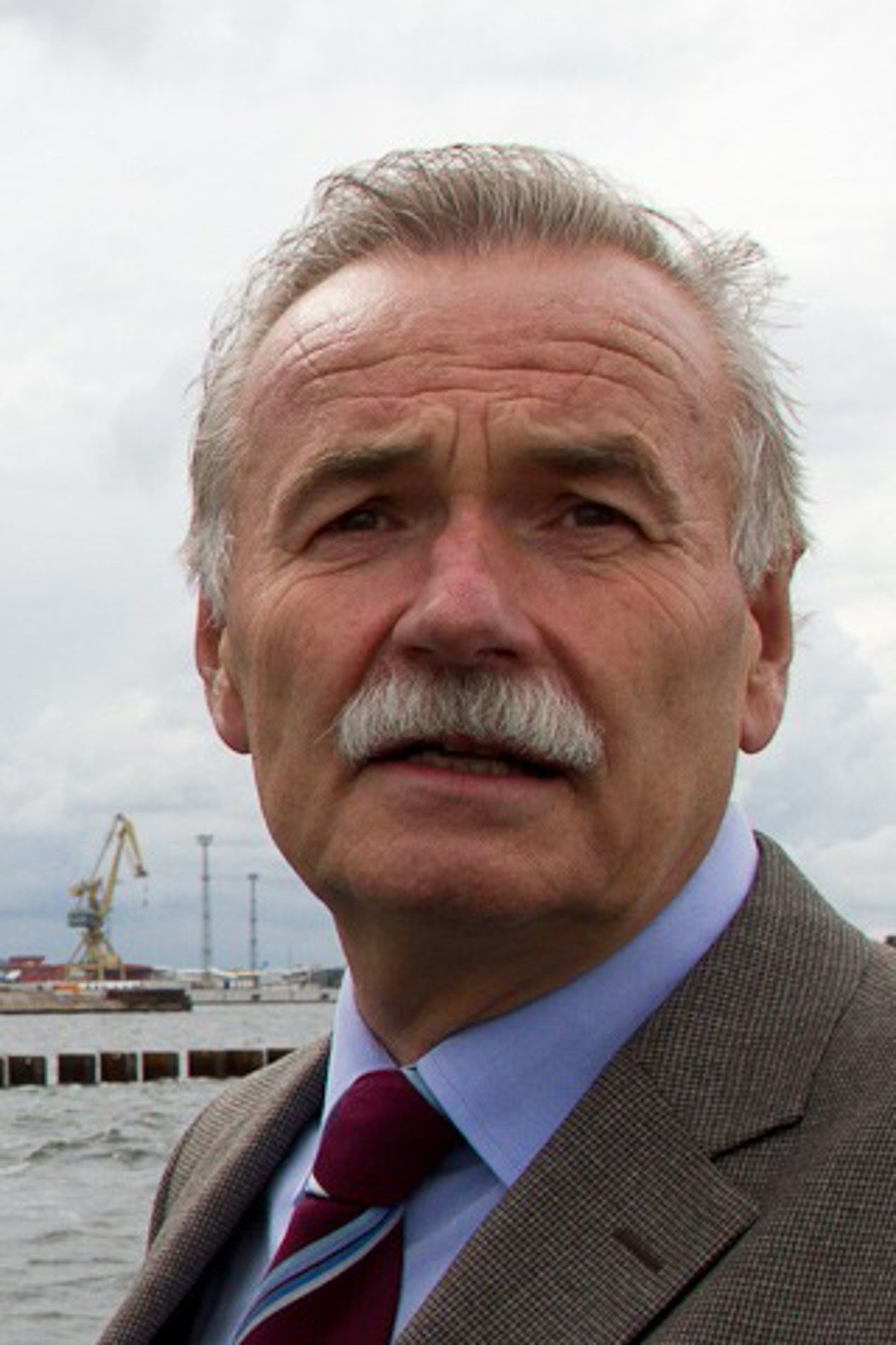 Jürgen Seidel im Rostocker Seehafen
