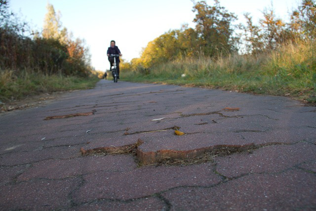 Stolpersteine auf dem angrenzenden alten Radweg