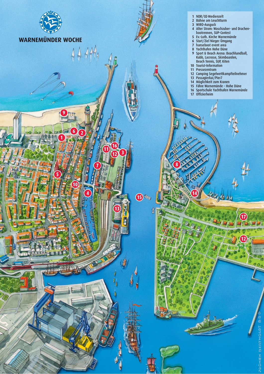 Warnemünder Woche 2017 - Lageplan/Karte