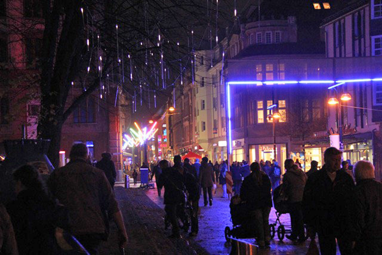 Erleuchtete Kröpeliner Straße