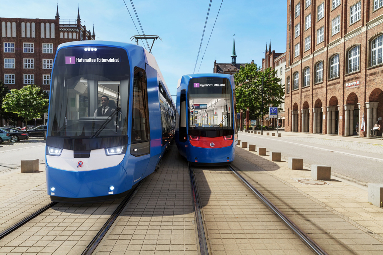 28 neue Stadler TINA-Straßenbahnen für Rostock (Visualisierung: Stadler)