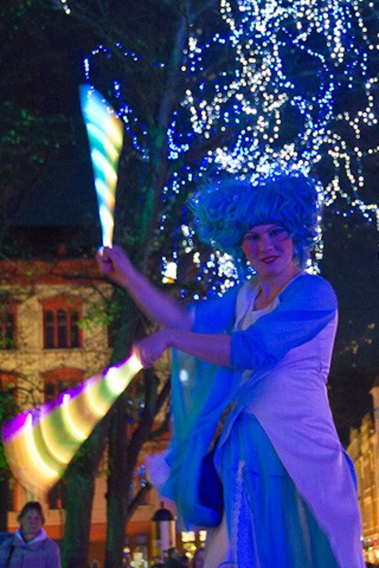 Walking Act auf der Rostocker Lichtwoche