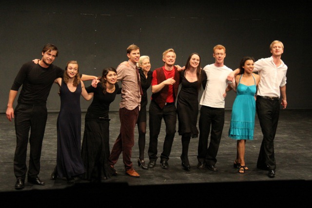 Die Absolventen 2013: Martin Doering, Lysann Schläfke, Anna Tarkhanova, Peer Oscar Musinowski, Sandra Scherer, Torsten Flassig, Lisan Lantin, Andreas Schulz, Samira Hempel und Tino Kühn