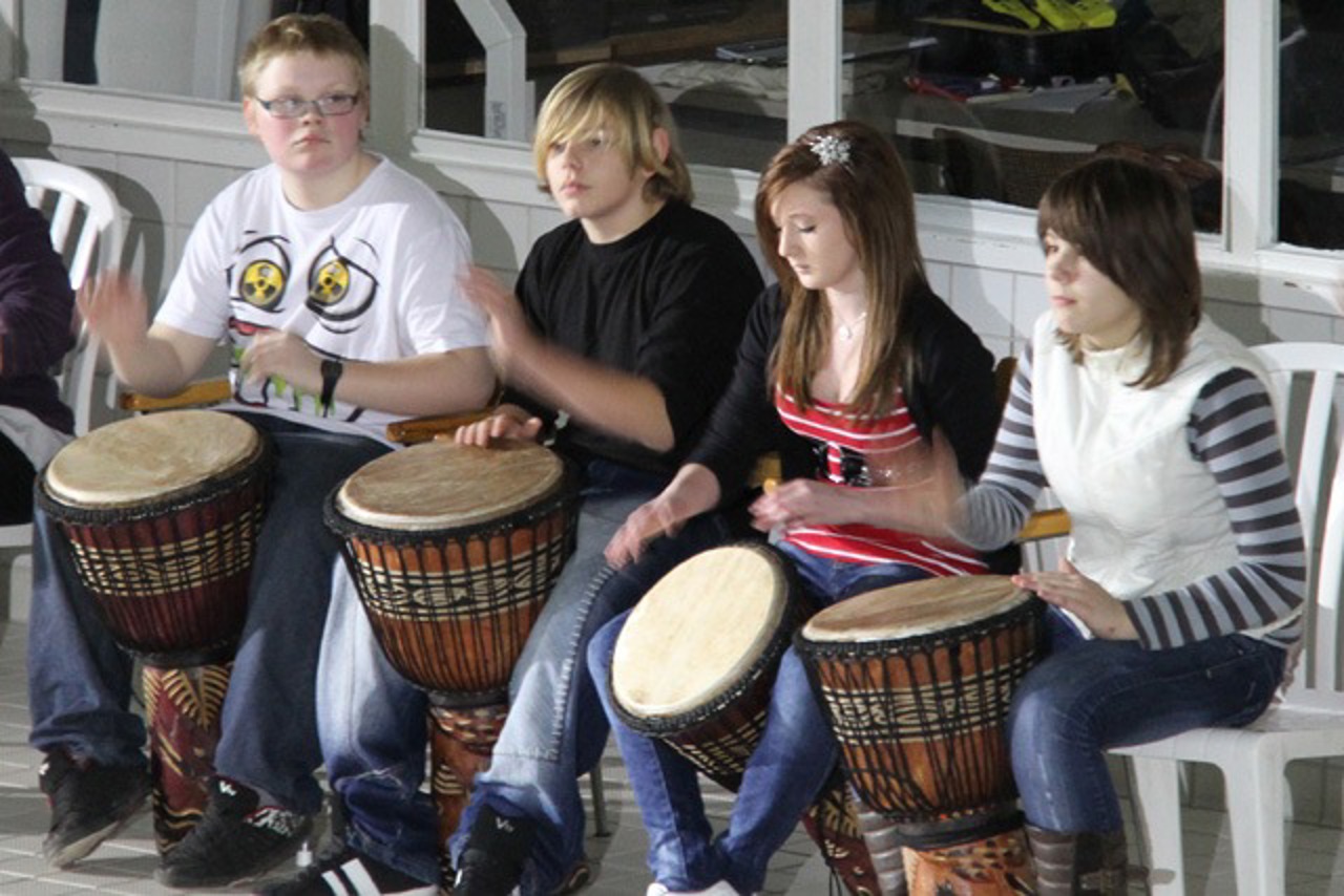 Die Baltic Drums sorgten für die passenden Trommelklänge beim 6. Rostocker Indoor-Cup