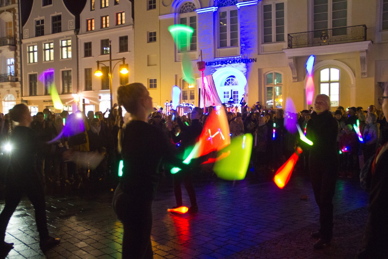 Santinys bei der Staffelstabübergabe von der Stadt an die Uni Rostock