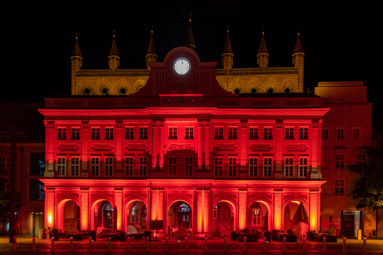 „Night of Light“ Rathaus Rostock