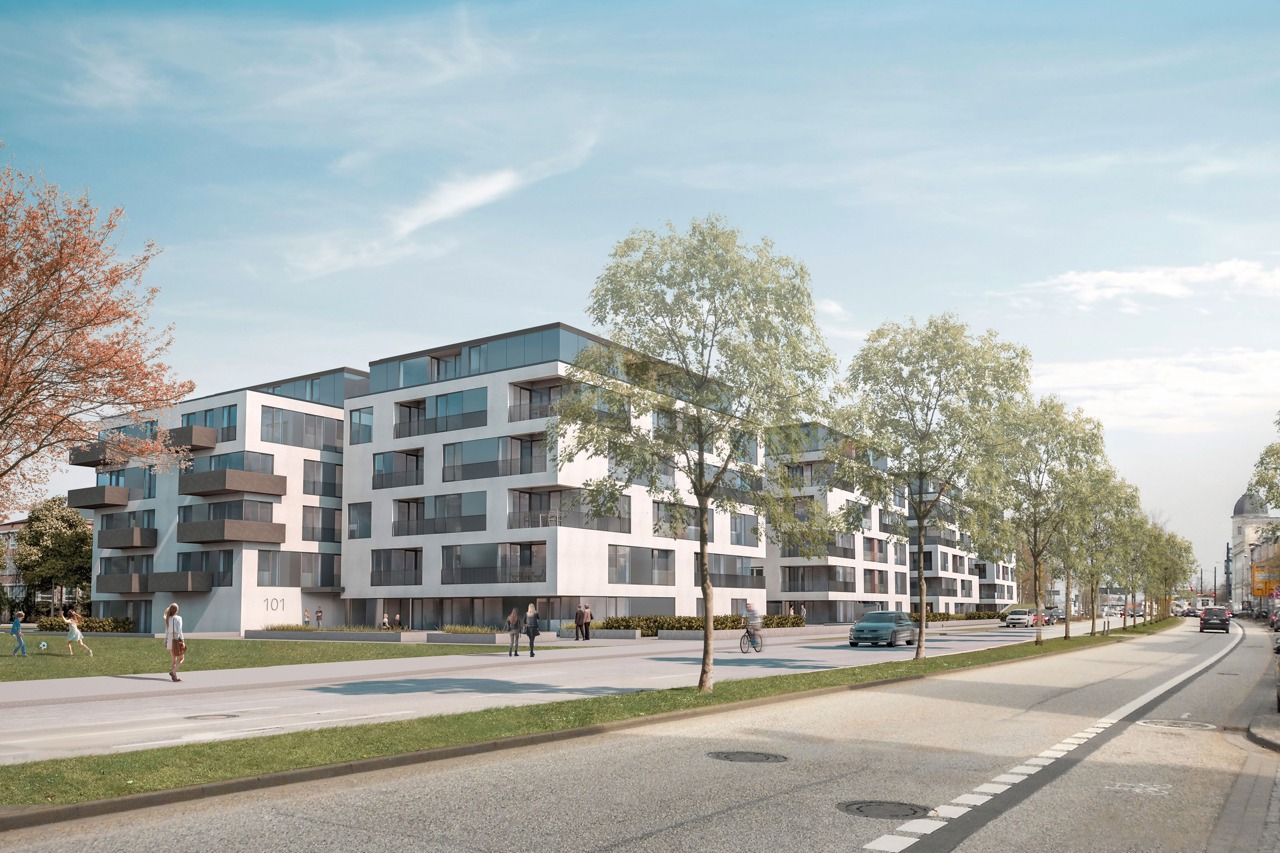 Visualisierung des Hamburger Architekturbüros A-Quadrat