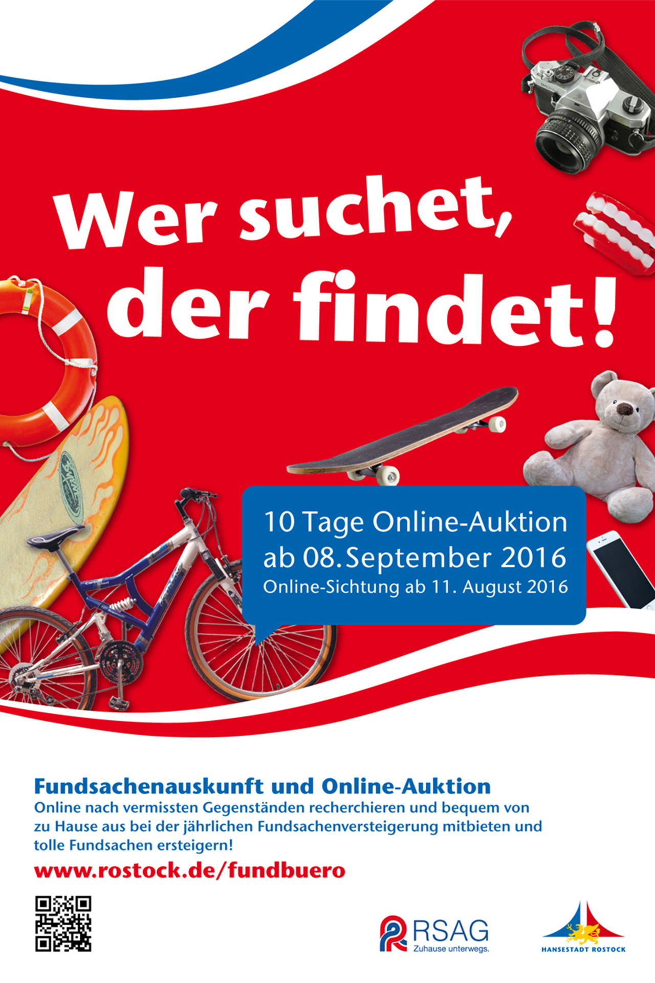 Internet-Versteigerung von Fundsachen startet morgen (Quelle: Hansestadt Rostock, Pressestelle)