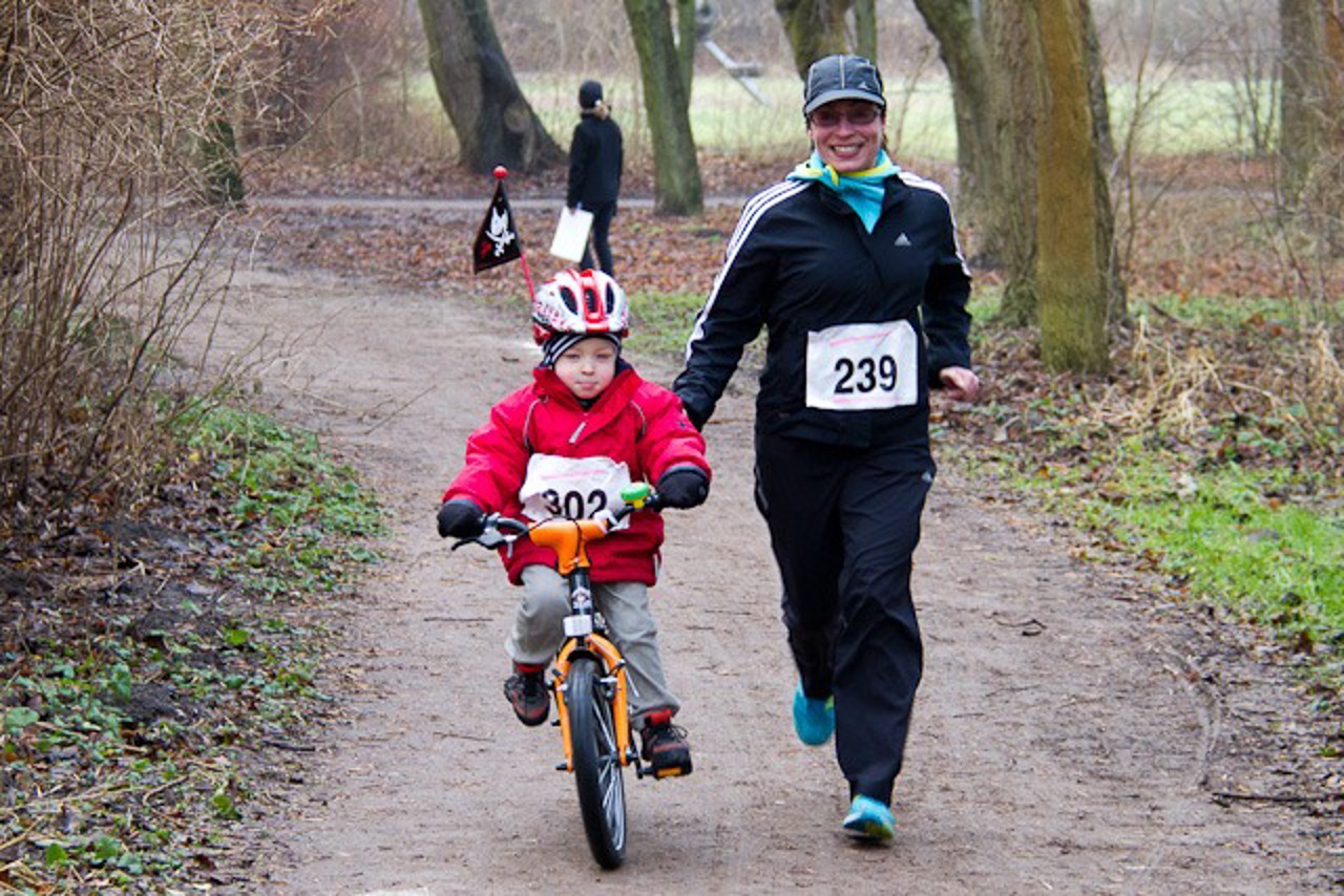 Radfahrer beim Silvesterlauf2011