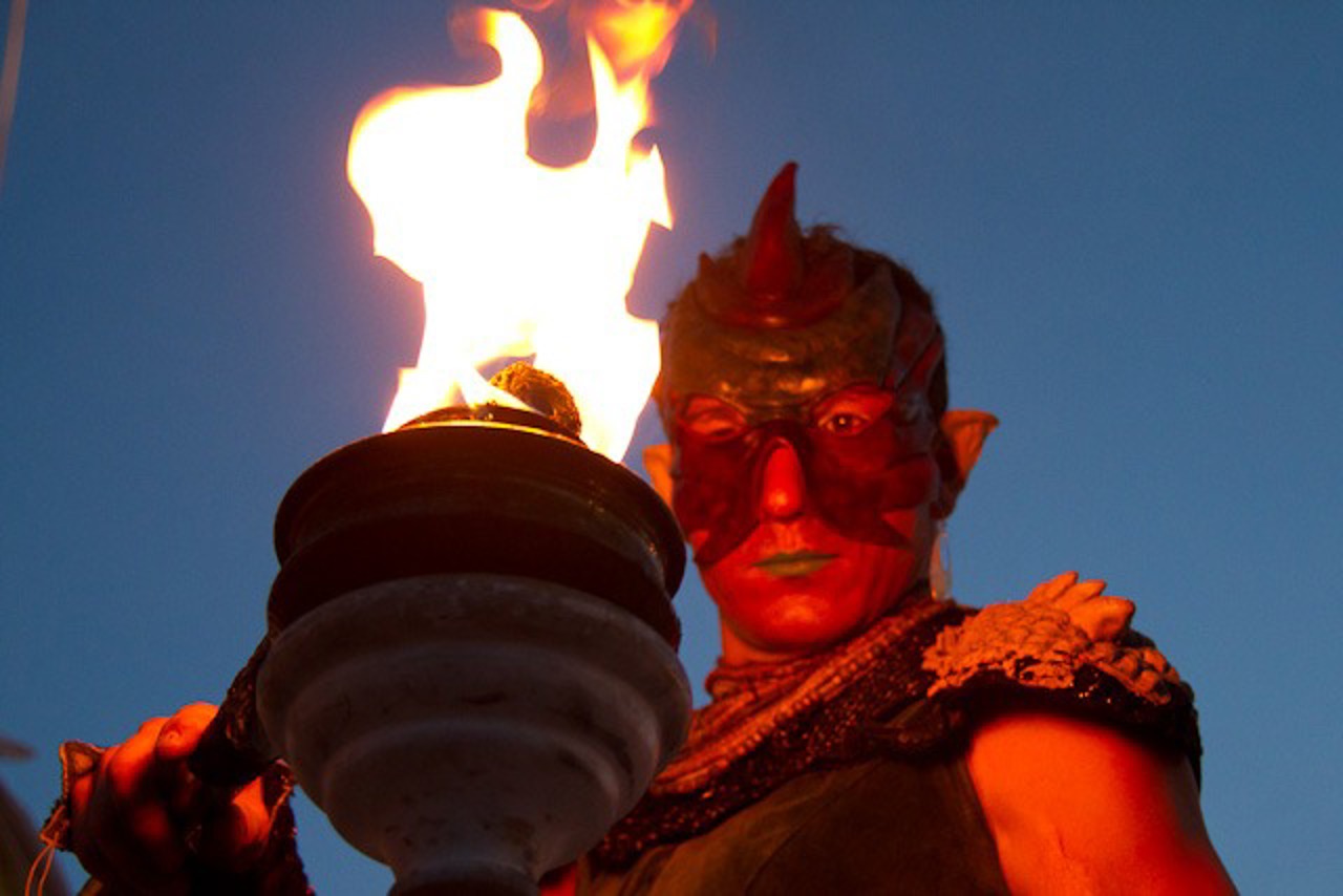 Feuershow bei der Lichtklangnacht