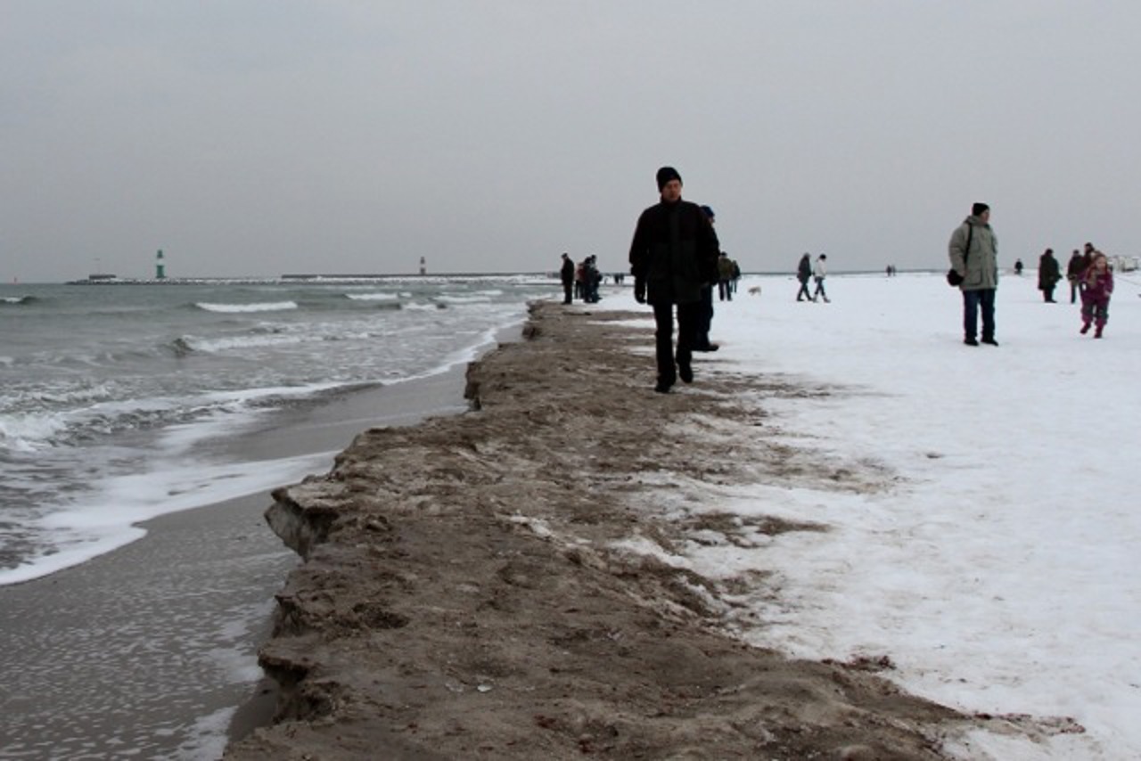 Die Ostsee am Wochenende des Warnemünder Wintervergnügens