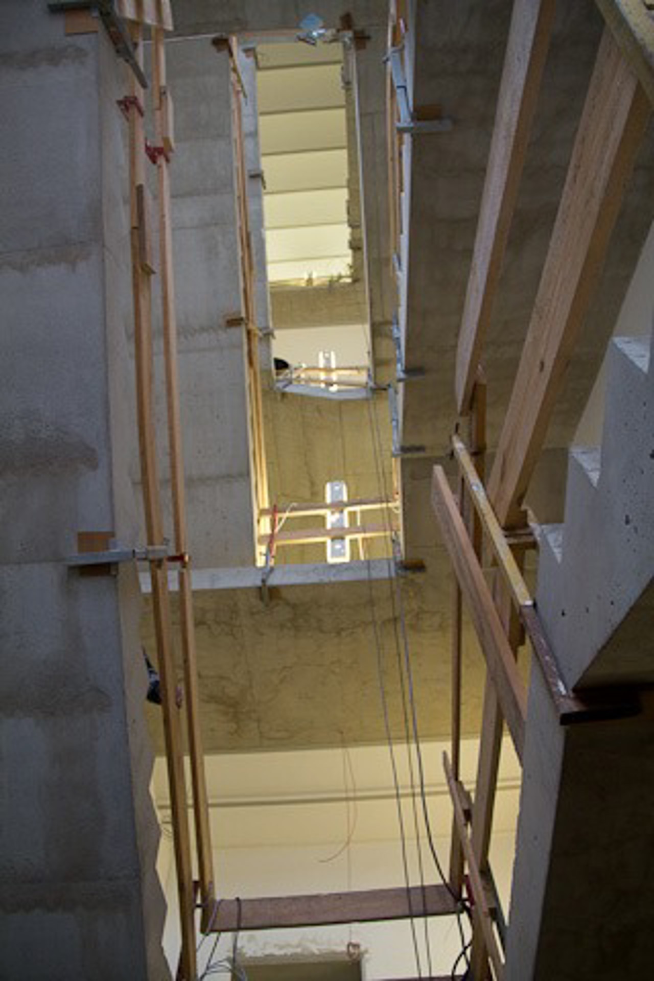 Das Treppenhaus ist noch eine Baustelle