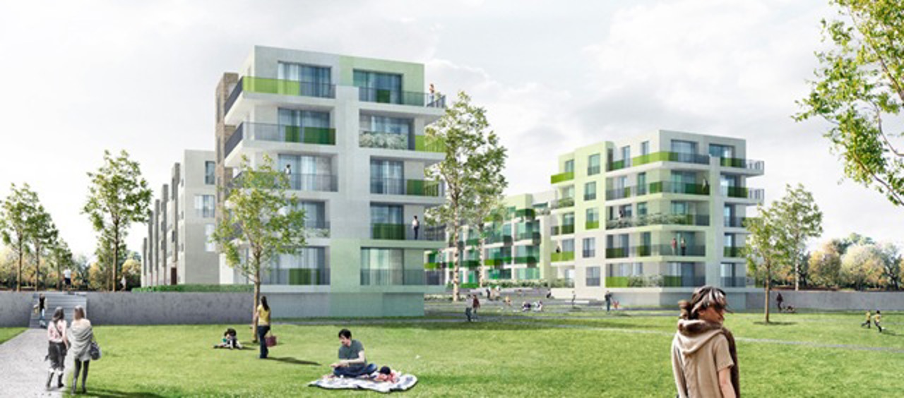 Sieger des Planungswettbewerbs "Wohnpark Petrihof" - Ost-Ansicht