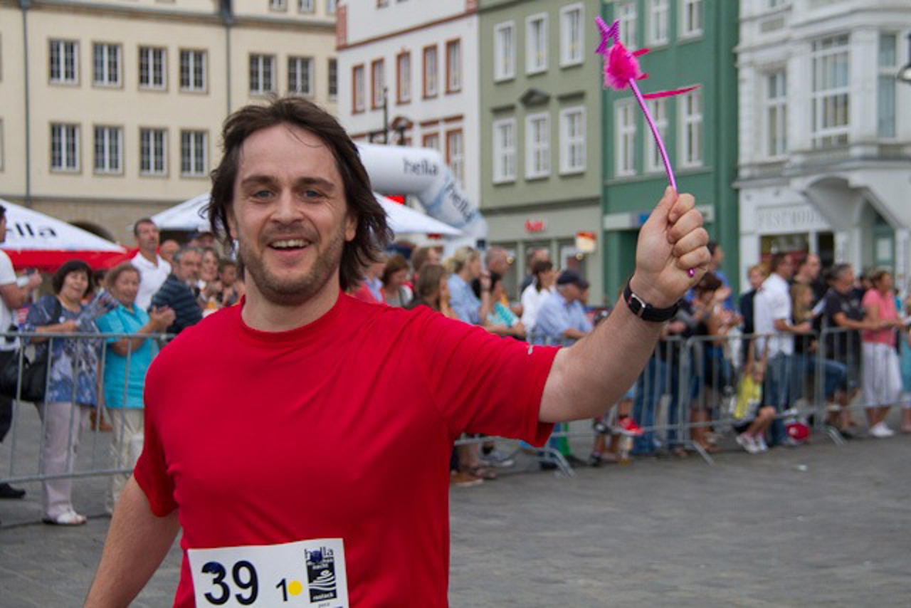 Marathonläufer auf dem Neuen Markt
