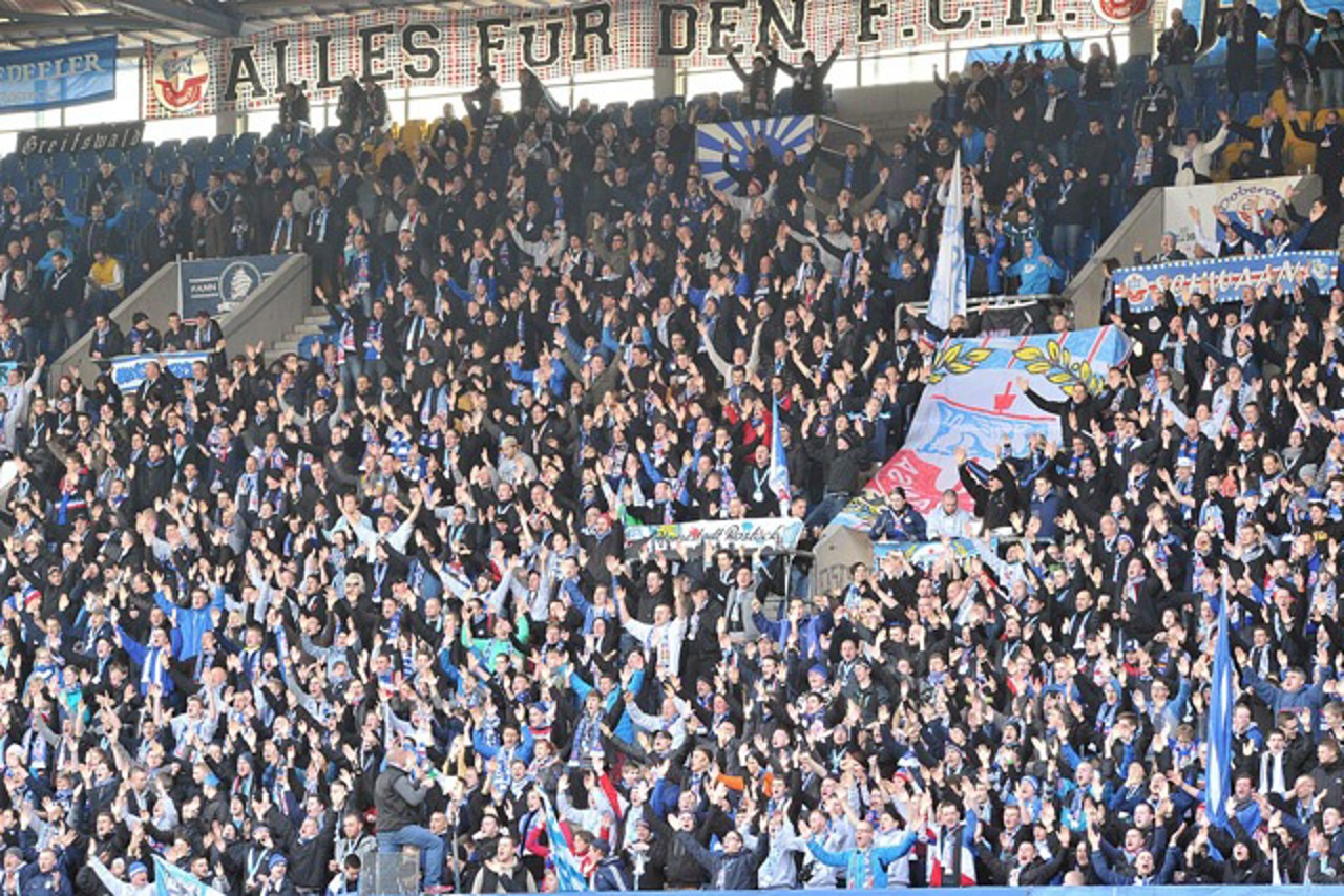 Hansa-Fans beim Heimspiel gegen den Chemnitzer FC