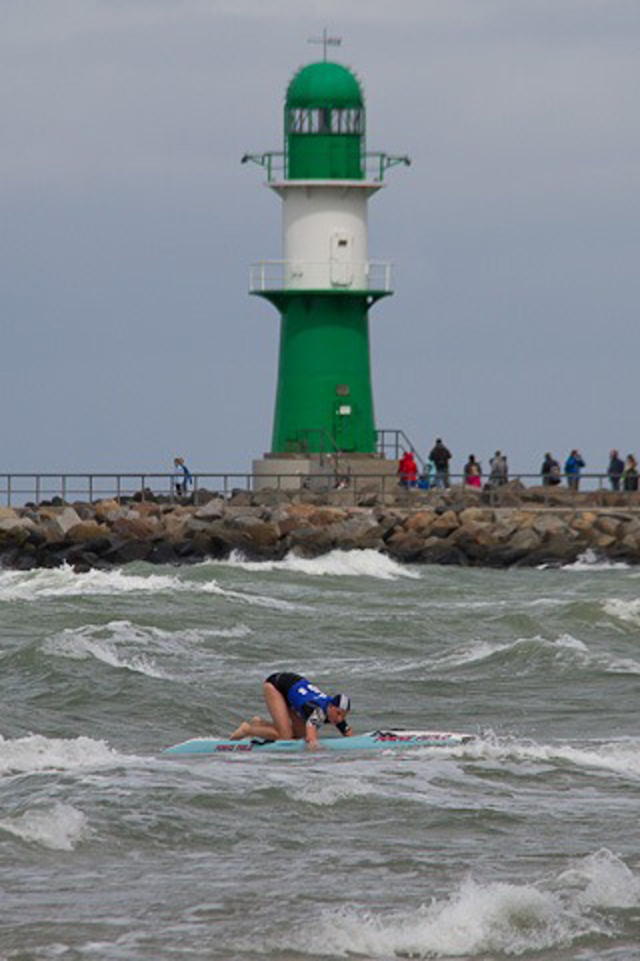 Rettungsschwimmer vor der Westmole