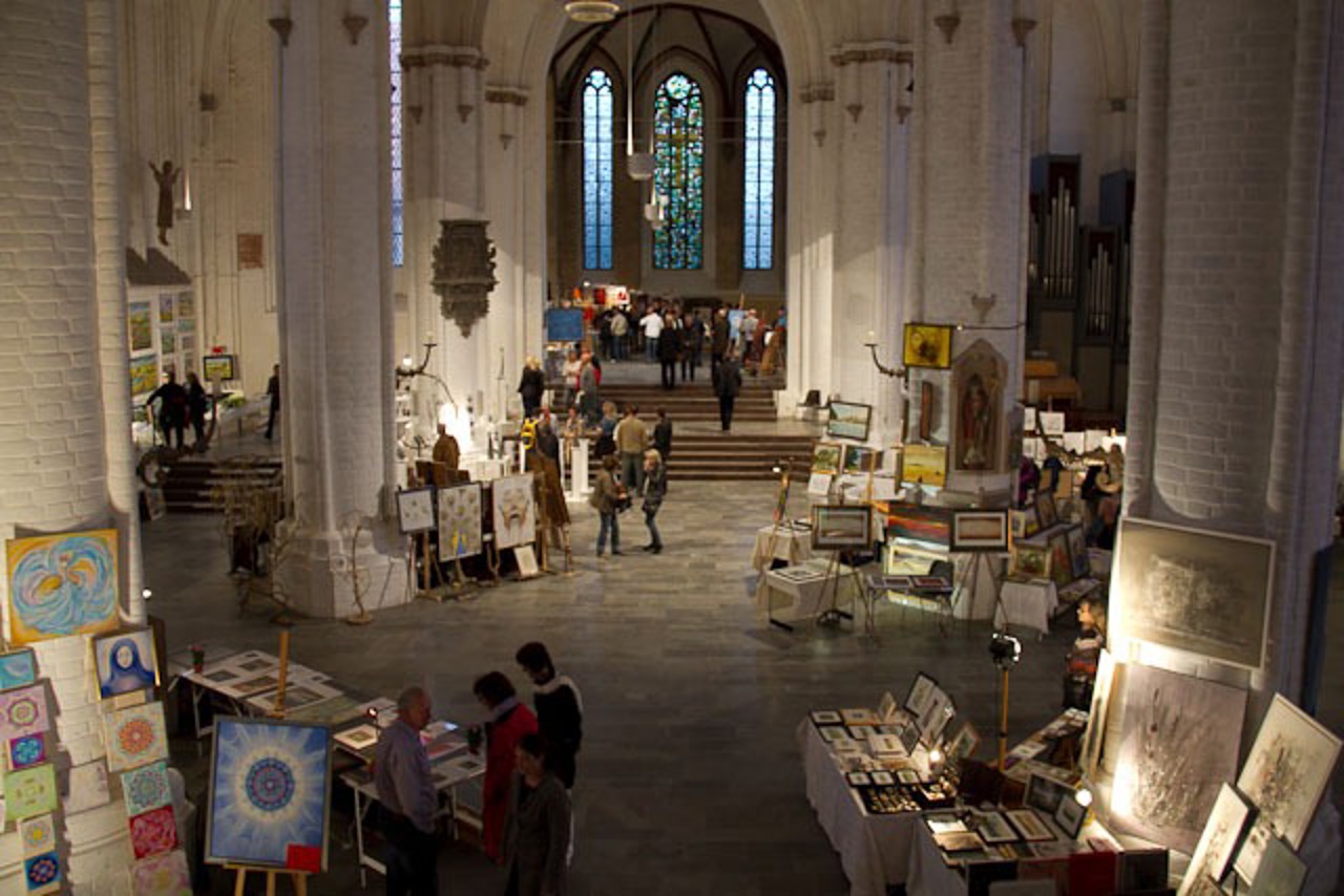 Der Kunstmarkt in der Nikolaikirche, der früher "Maler- und Grafikertage" hieß