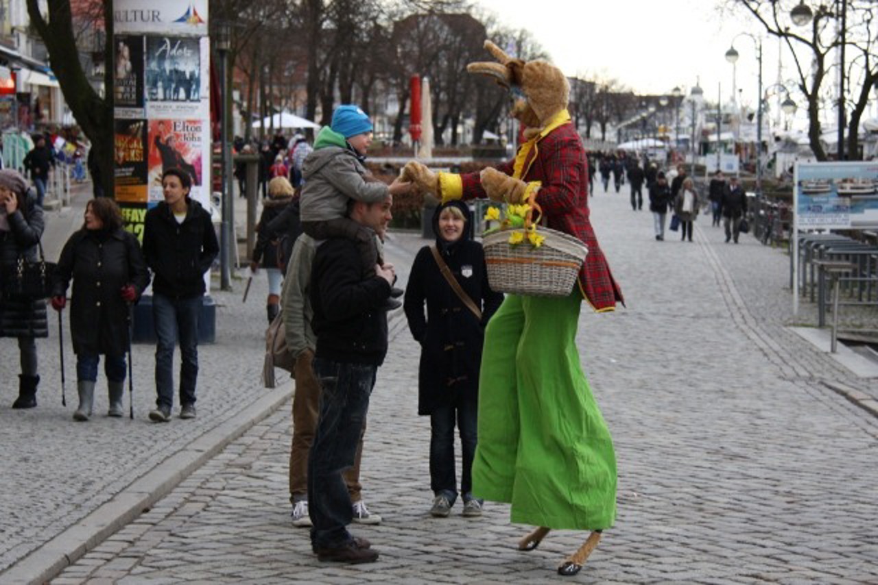 Der Osterhase in Warnemünde