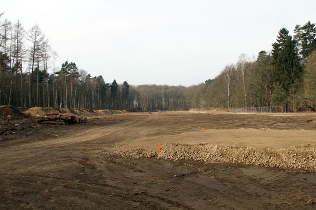 Der ehemalige Lagerplatz ist zum Bau vorbereitet