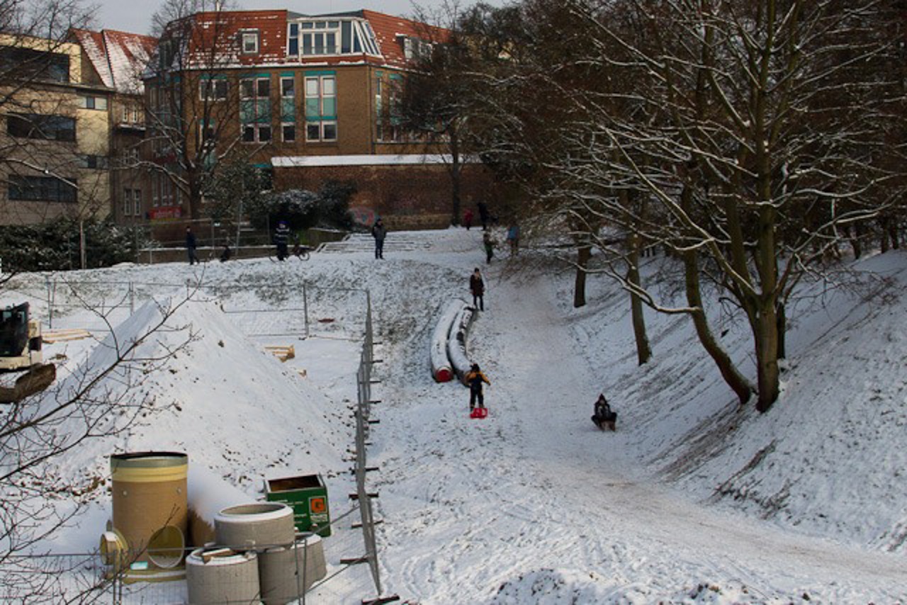 Rodelberg mit Baustelle am Kröpeliner Tor