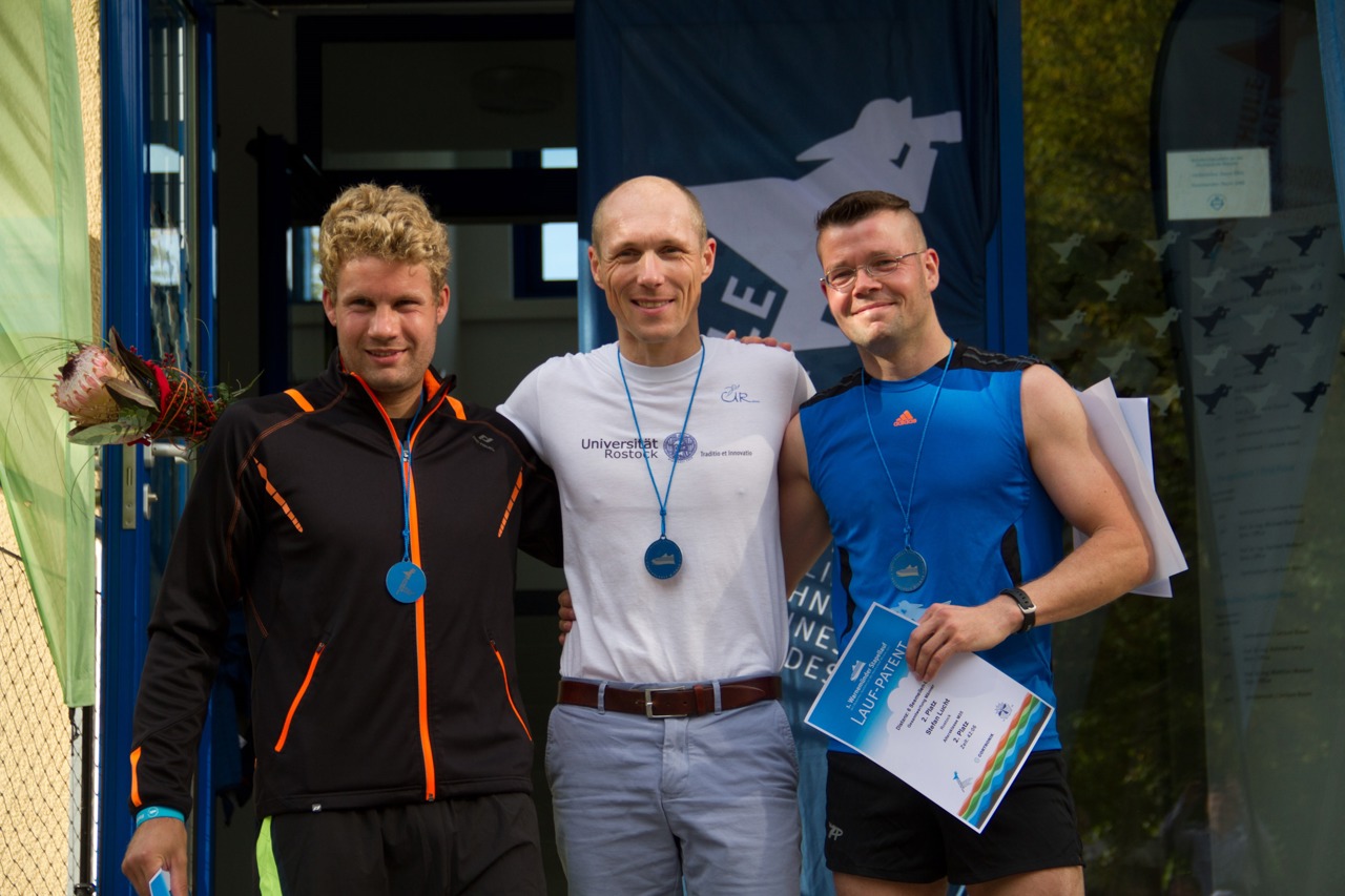 Siegerehrung der Herren im 6-Seemeilen-Lauf