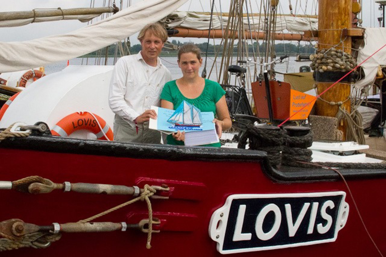 Thomas Schmidt und Anja Reuhl auf der Lovis aus Greifswald