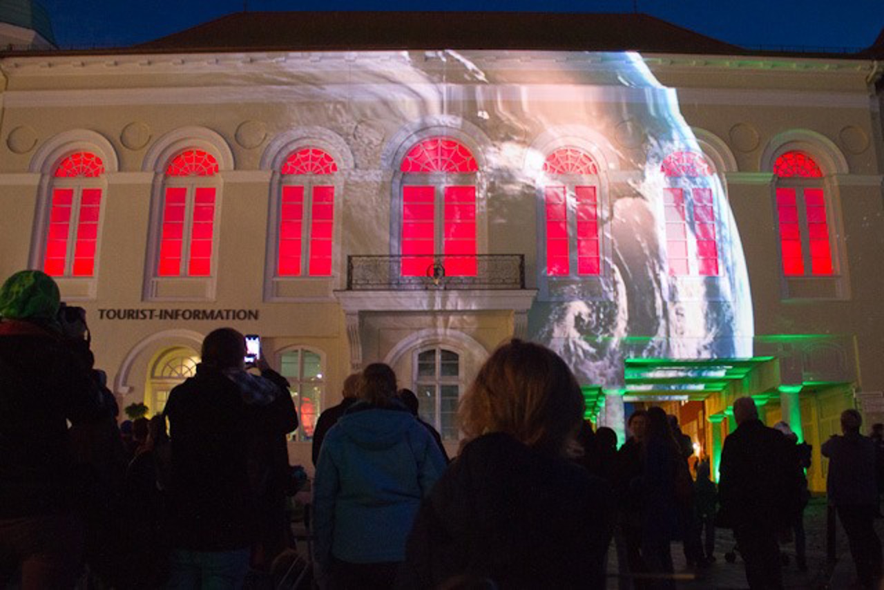 Projektionen auf dem Barocksaal