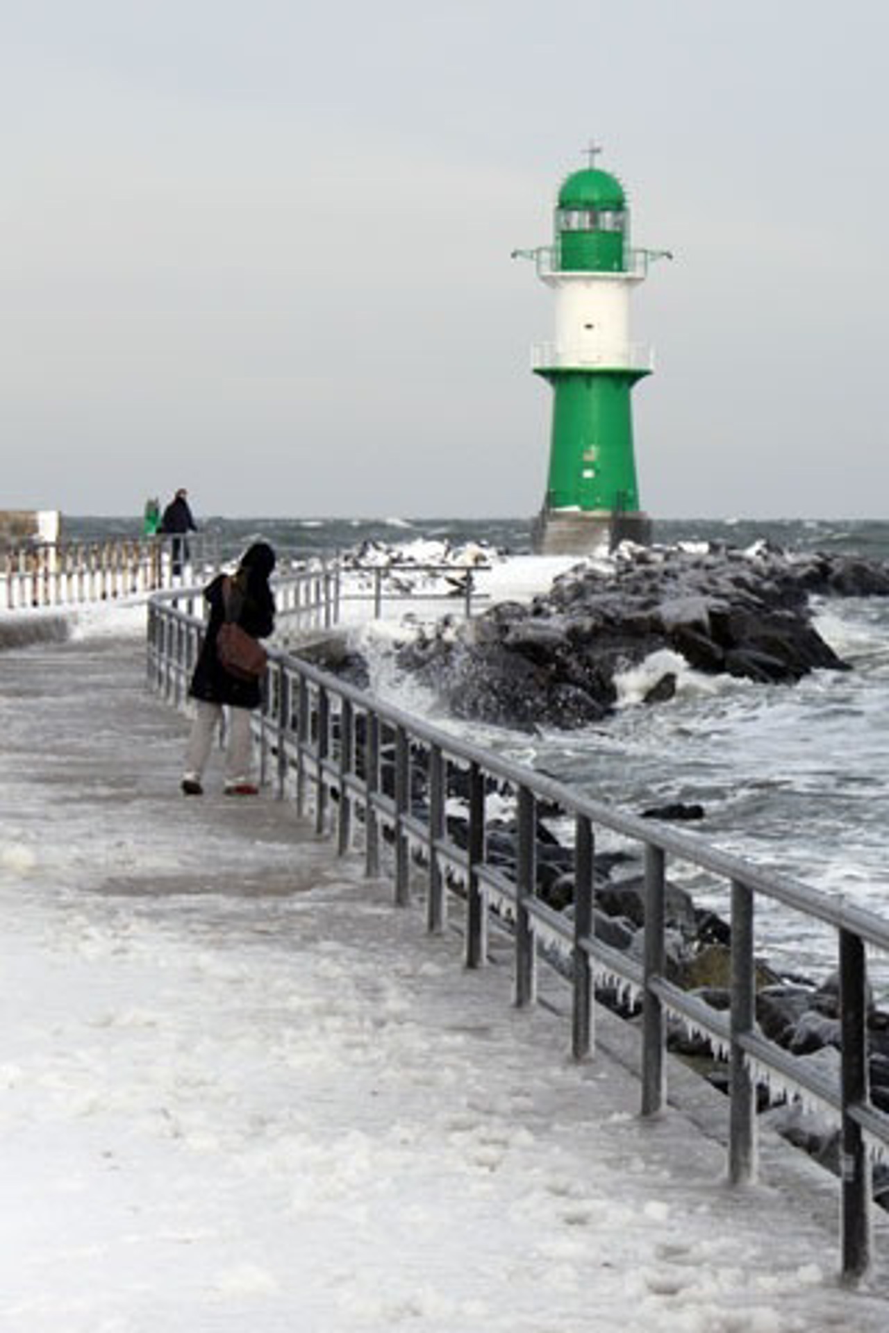 Winter auf der Warnemünder Mole