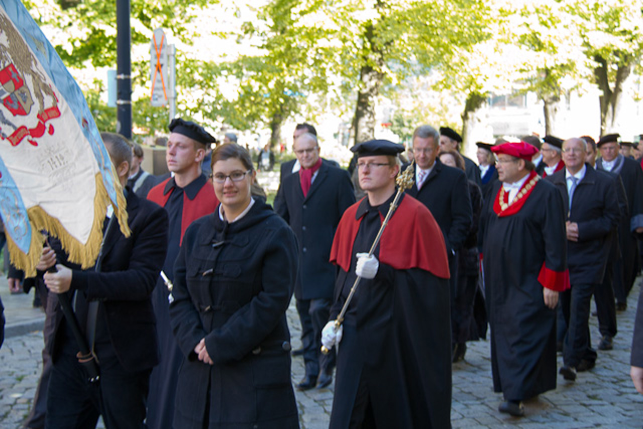 Festzug zur feierlichen Immatrikulation an der Universität Rostock 2011