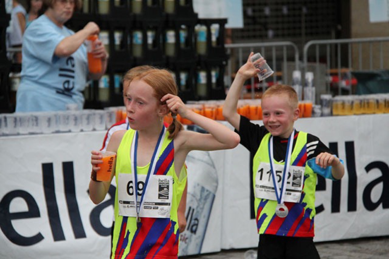 Erfrischung nach dem Kids Halbmarathon