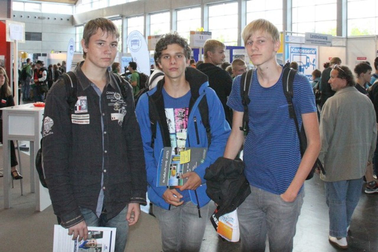 Hannes Kutzner, Richard Reis und Lennart Lühring vom CJD