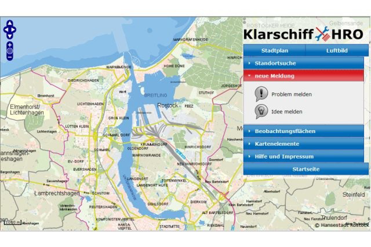 Internetportal "Klarschiff.HRO"