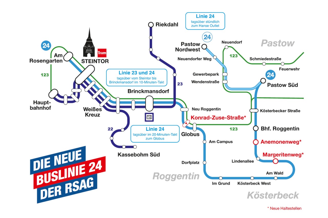 Die neue RSAG-Buslinie 24