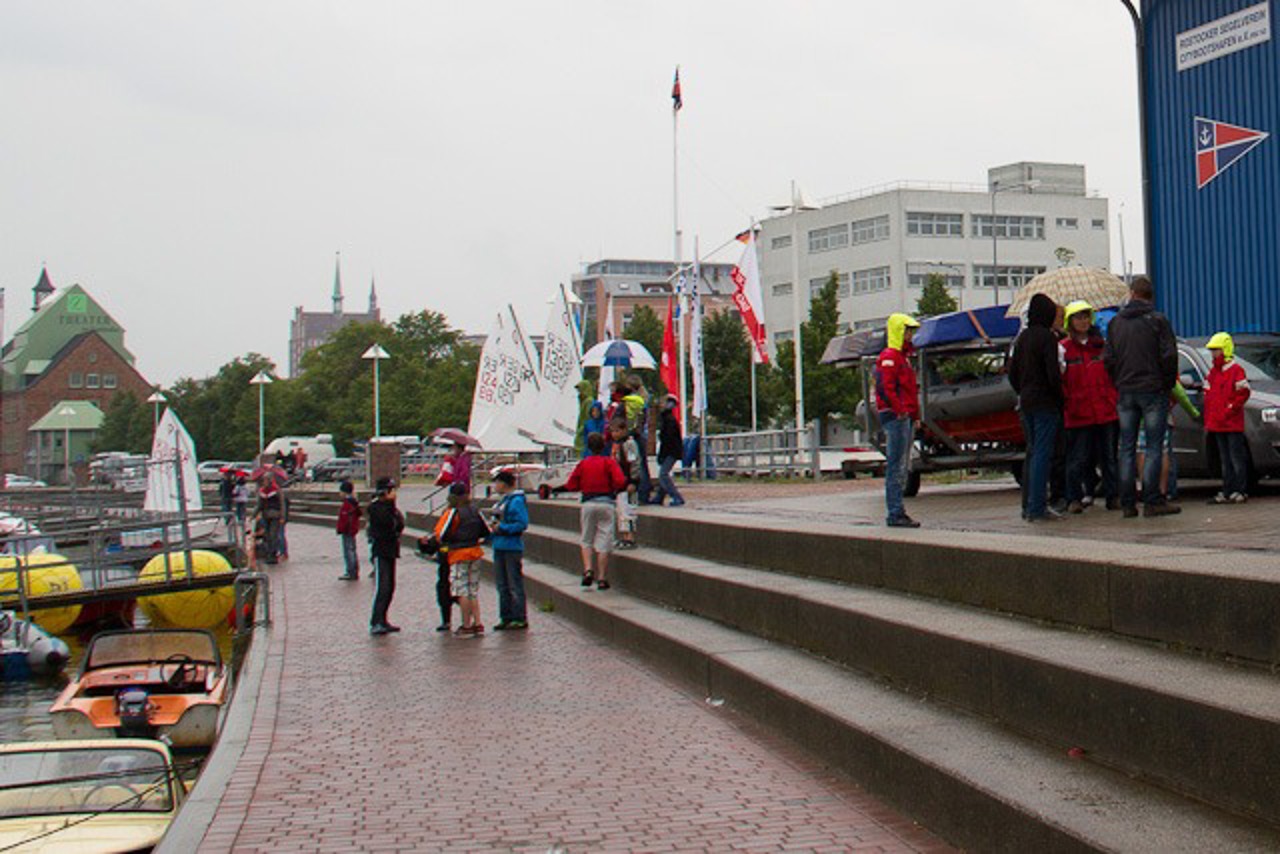 Die Wettfahrten des Eurawassercups im Stadthafen fielen am Sonntag ins Wasser