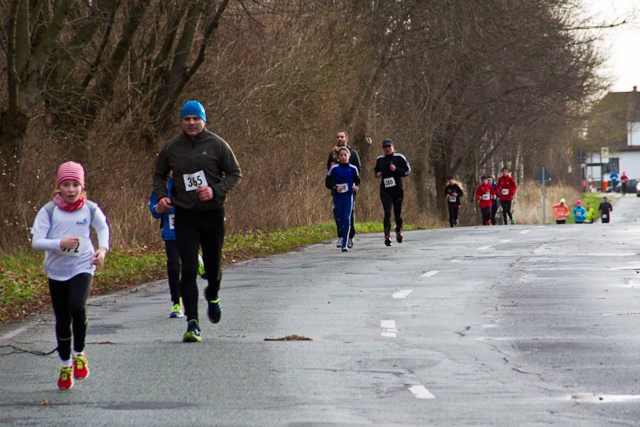 Der Neujahrslauf 2015 führte wieder südlich die Stadt hinaus.
