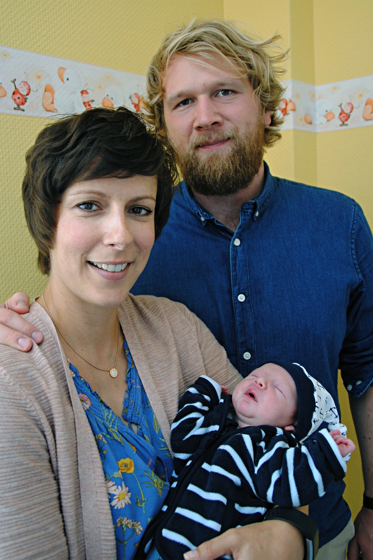 2018. Geburt am Klinikum Südstadt Rostock: Franziska Borck und Mirco Groth mit ihrem Sohn Joris (Foto: Klinikum Südstadt Rostock)