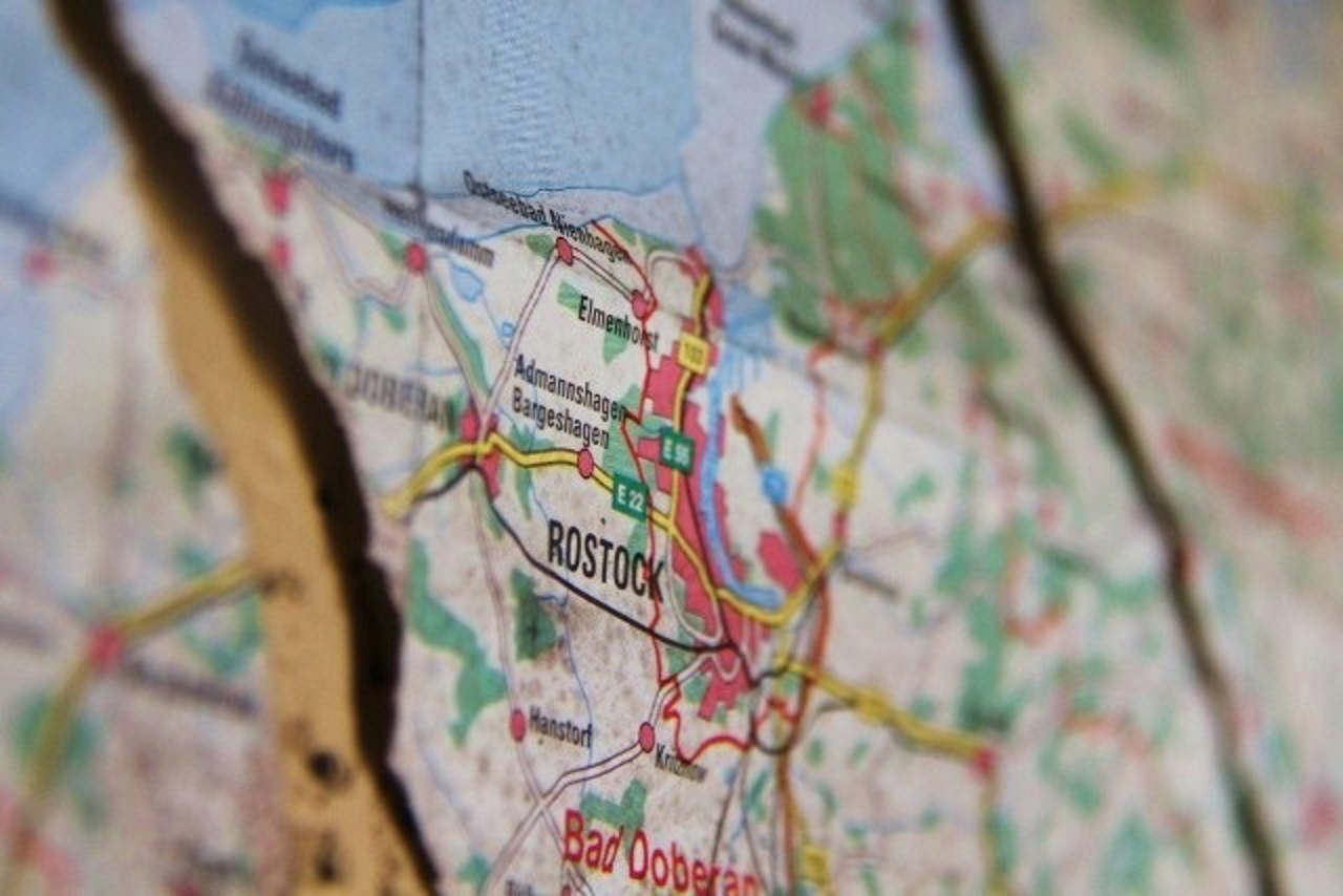Karte im Ringlokschuppen Rostock