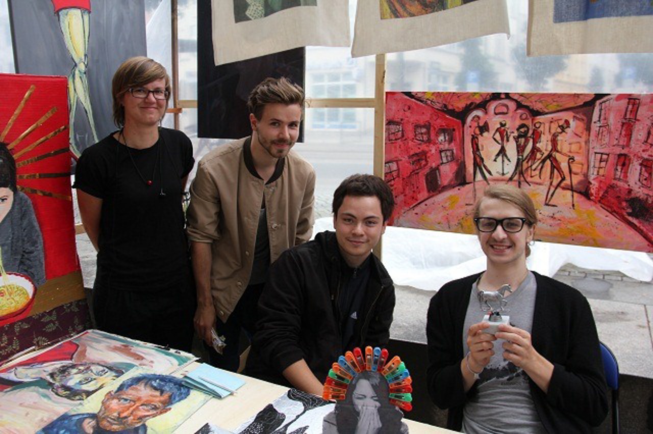 Die Gewinner der schönsten Stallung: Maria, Arne, Riccardo und Jörn von "Weird_ARTicle"