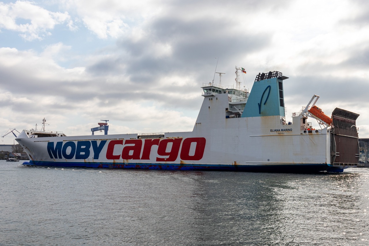 Die Fähre „Eliana Marino“ bedient als zweites Schiff die Route Rostock - Nynäshamn (Stockholm)