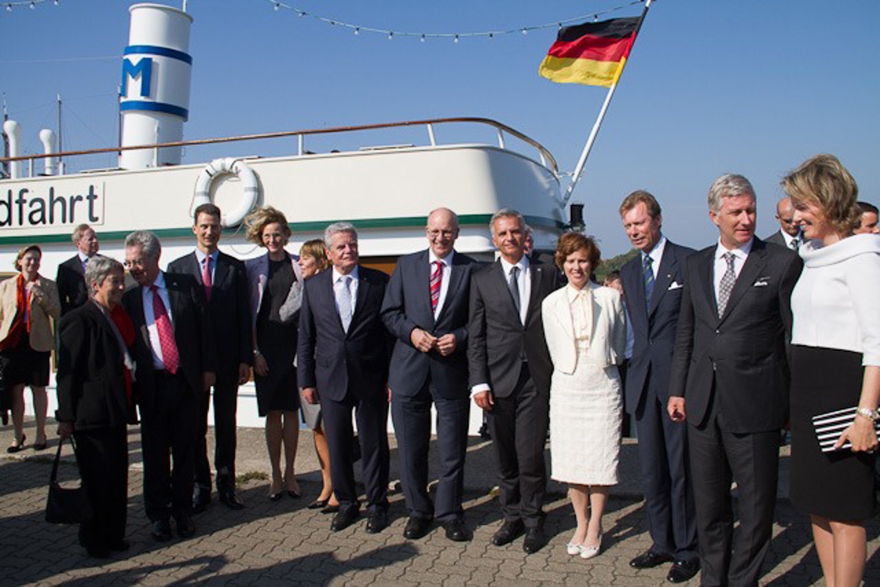 Gruppenfoto im Stadthafen