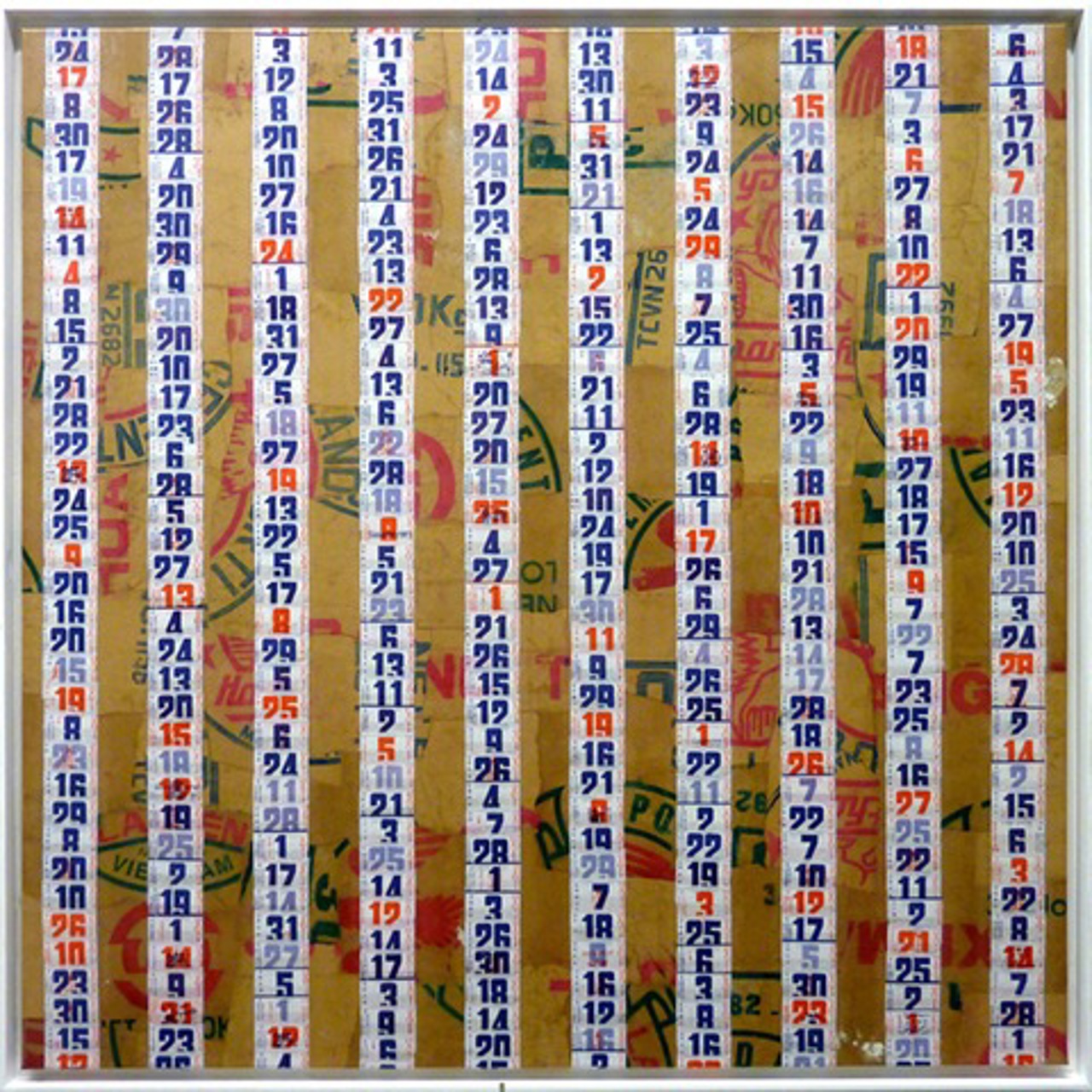 Stefan Nestler | Banderole I, Collage auf Leinwand, 100 x 100 cm, 2012