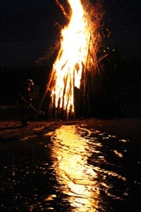 Laternenfest im IGA Park: Lagerfeuer