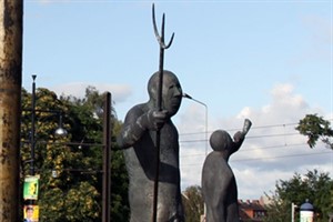 Möwenbrunnen in Rostock