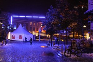 8. Rostocker Lichtwoche mit Blick aus der Breiten Straße