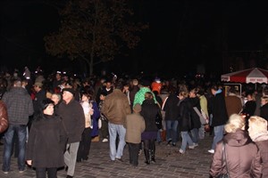 Zuschauerandrang bei Abschlussveranstaltung der 8.Rostocker Lichtwoche 2009