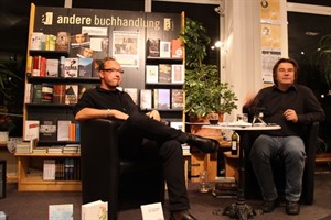 Manfred Keiper und Stefan Maelck bei "Herbstlaub" in der anderen Buchhandlung