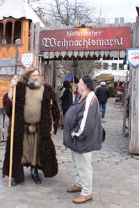 Eingang zum Historischen Weihnachtsmarkt 2009 in Rostock