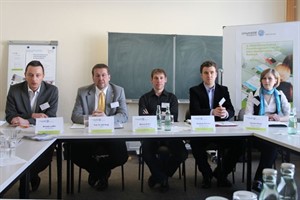 Interdisziplinäres Forschungsseminar: Michael Lüdtke, Prof. Dr. Udo Kragl, Markus Krohn, Sebastian Reimann, Cornelia Pfabel